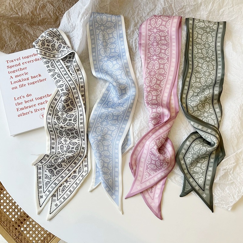 Scarf Silk Neck - Set Serisi Ipek Saten Eşarp Kadın