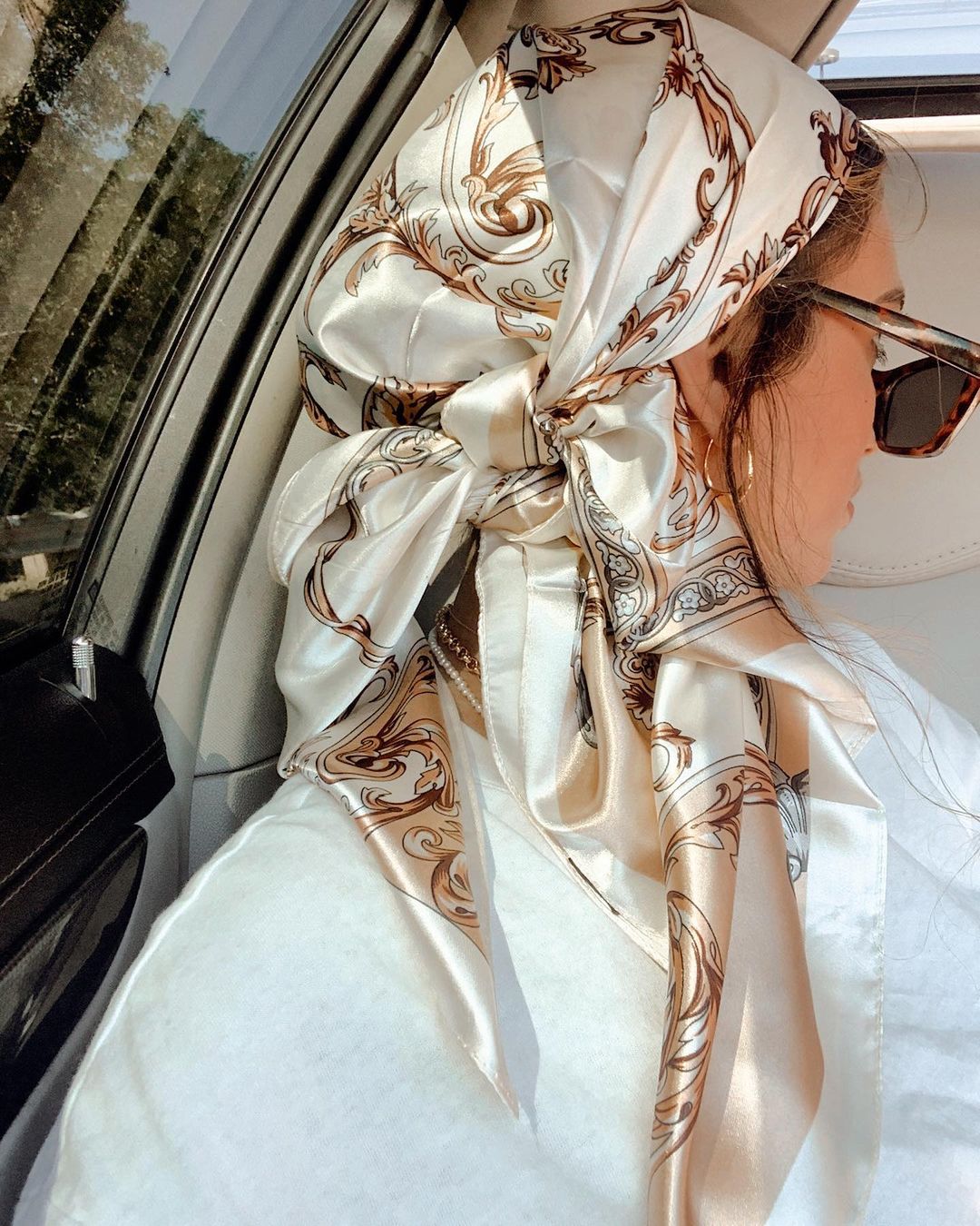 Scarf Silk Neck - Saten Kare Eşarp Kadın Müslüman Başörtüsü