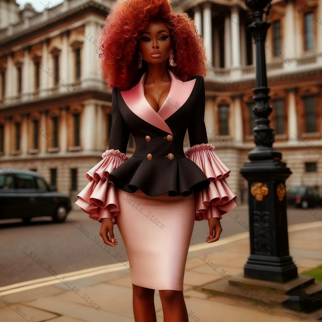 Siyah Pembe Kadın Takım Elbise - Women Formal Wear Coat incelemesi ve fiyatı
