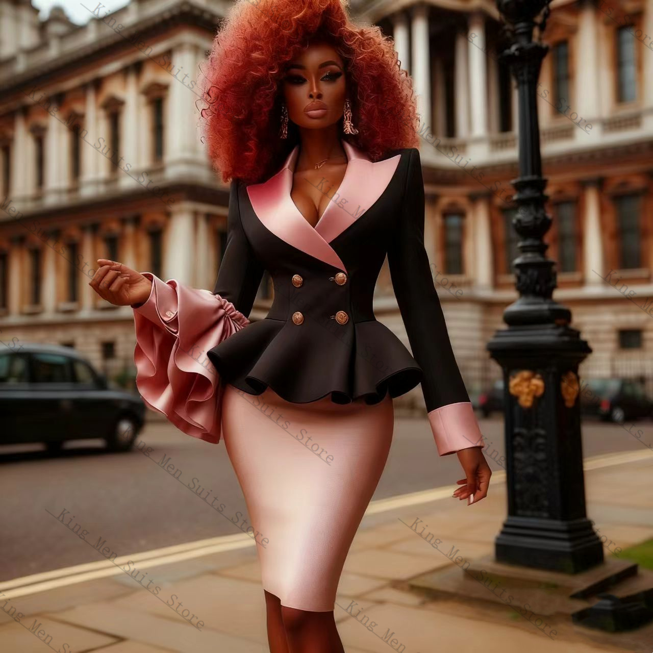 Siyah Pembe Kadın Takım Elbise - Women Formal Wear Coat incelemesi ve fiyatı