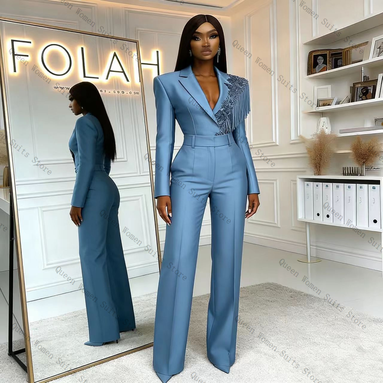 Püskül Mavi Kadın Takım Elbise - Women Formal Wear Coat incelemesi ve fiyatı