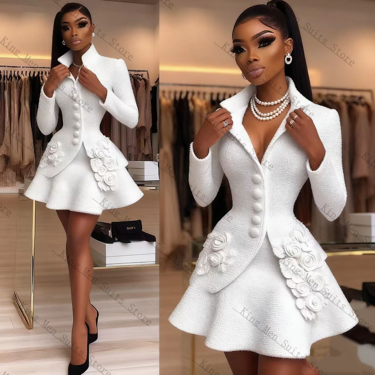 Lüks Beyaz Kadın Takım Elbise  - Women Formal Wear Coat incelemesi ve fiyatı