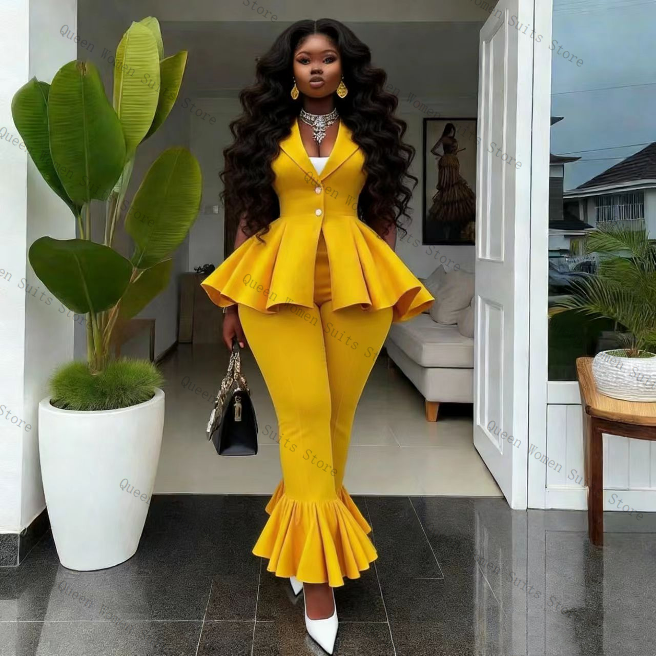 Sarı Kadın Takım Elbise Pantol - Women Formal Wear Coat incelemesi ve fiyatı