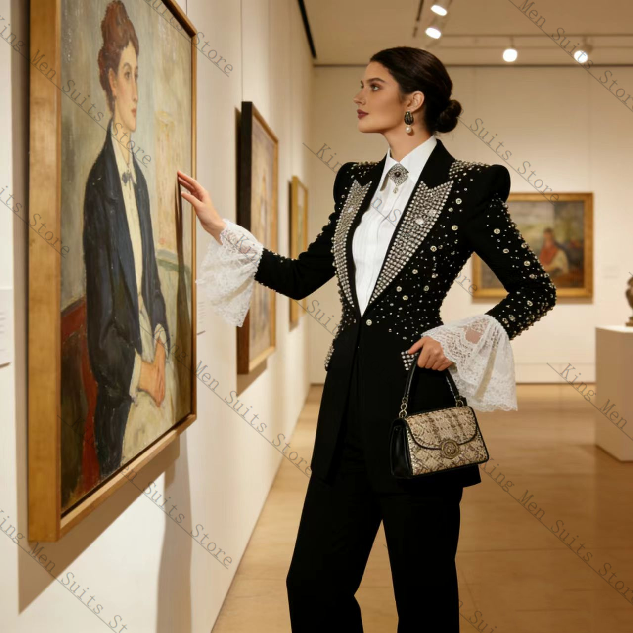 Kristaller Siyah Kadın Takım E - Women Formal Wear Coat incelemesi ve fiyatı
