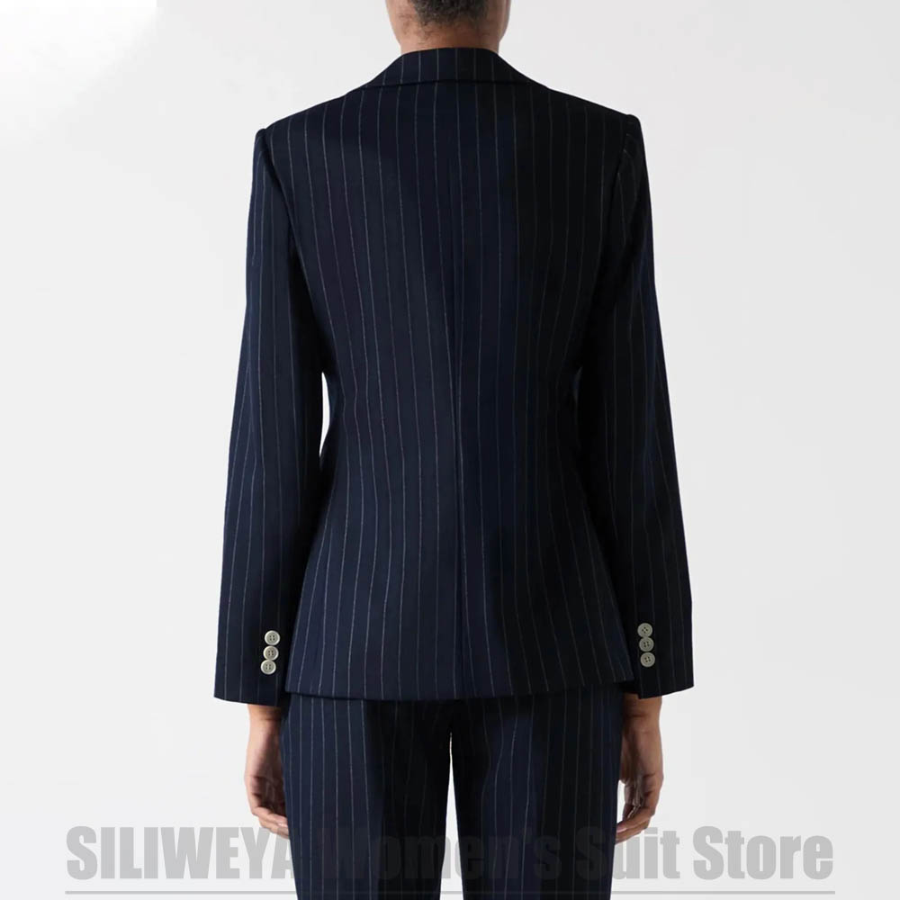 Kadın Lacivert Çizgili Takım E - Women Formal Wear For Meeting incelemesi ve fiyatı