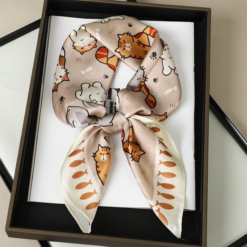Lüks ipek şal şişman kedi kare - Scarf Silk Neck incelemesi ve fiyatı